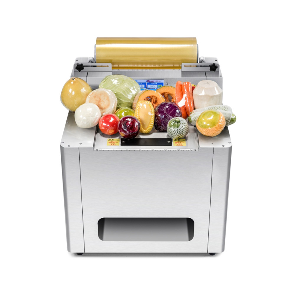 Semi Automatic Fruit Vegetable Cling Film Wrapping Machine