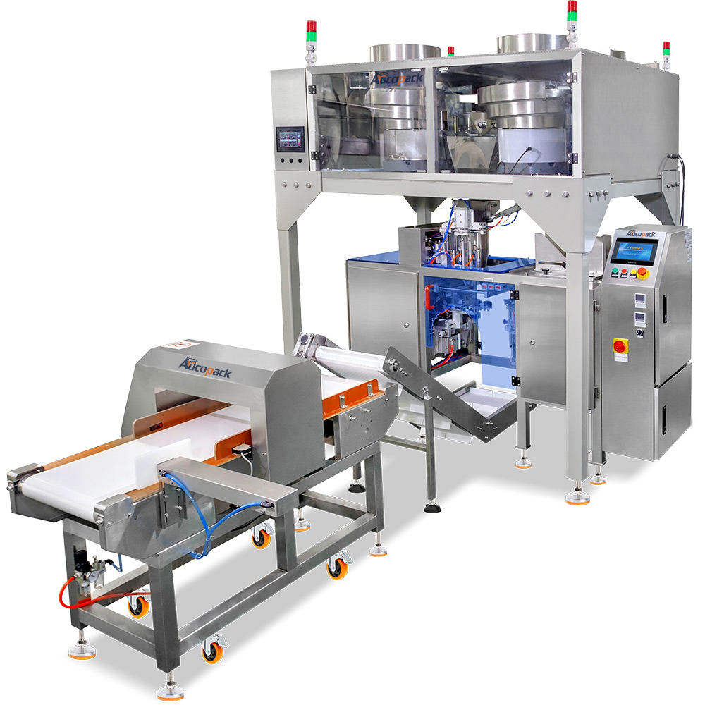 Auto Food Counting Metal Detector Doypack Filling Machine
