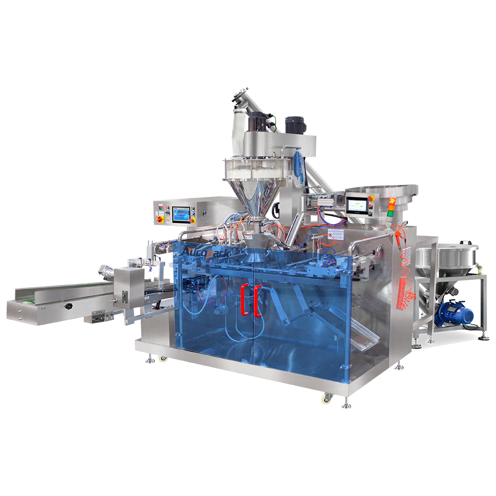 Milk Coffee Powder Zipper Doypack Machine with Spoon Dispenser