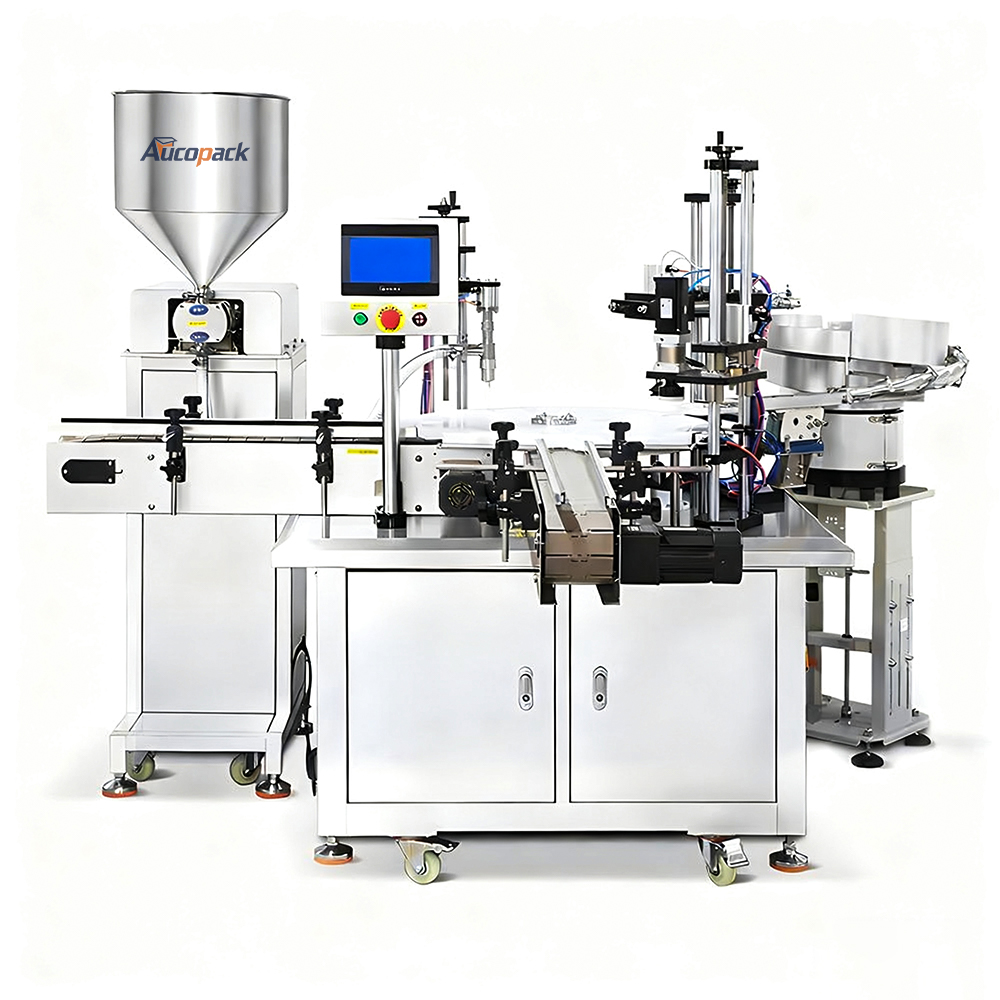 Automatic Cosmetic Lotion Bottle Filling & Capping Machine