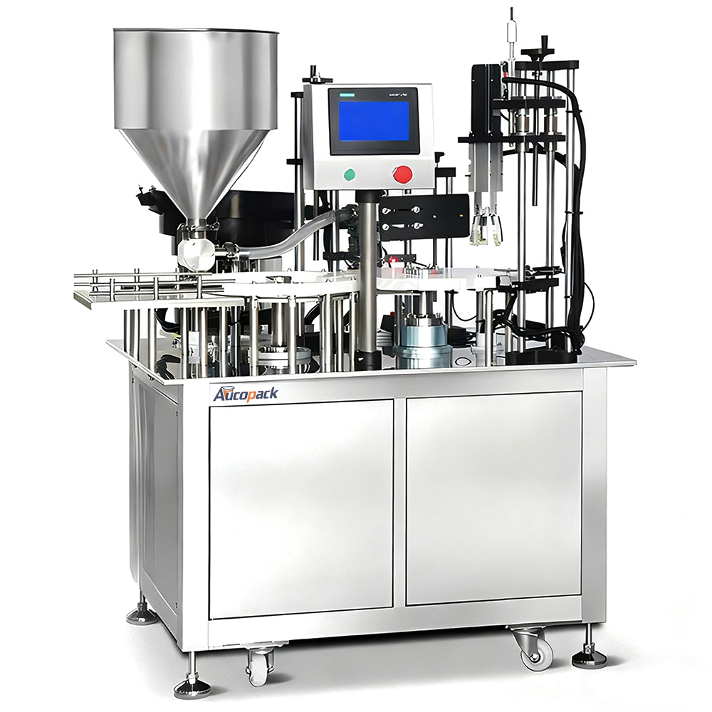 Automatic Cosmetics Liquid Paste Bottle Cap Filling Machine