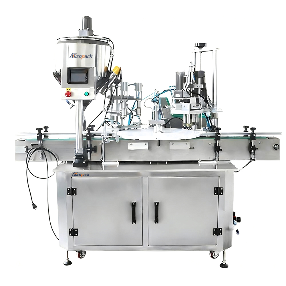 Cosmetic Cream Filling & Capping Machine with Heater Hopper