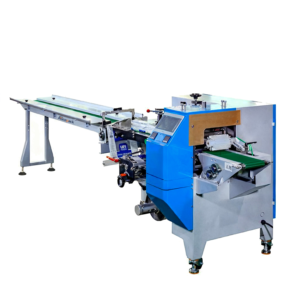 Full Automatic Flow Wrap Biscuit Cake Bread Packaging Machine