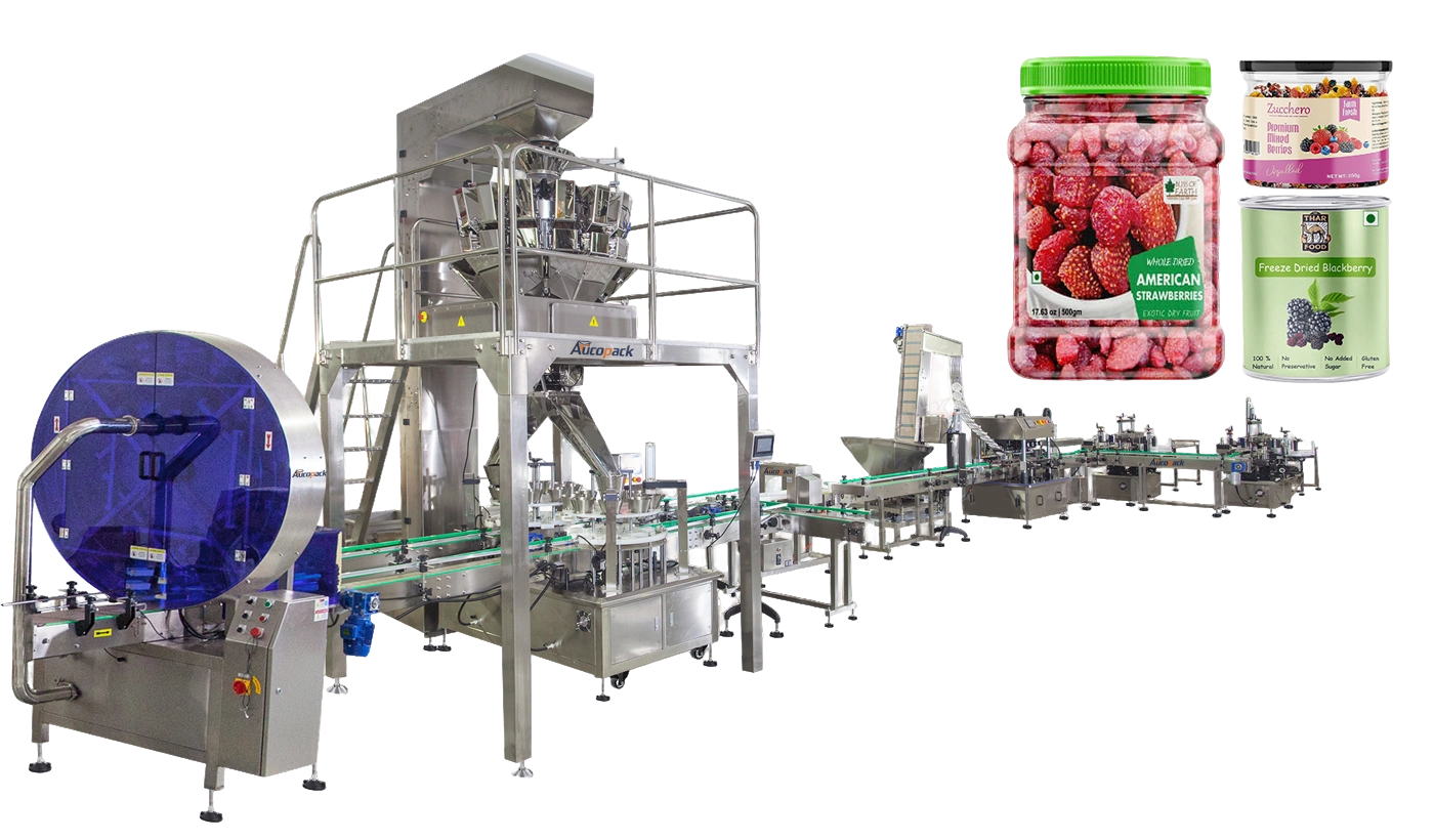 Jar & Can Filling and Sealing Machines for Dry Fruit Jar & Can Filling and Sealing Machines for Dry Fruit