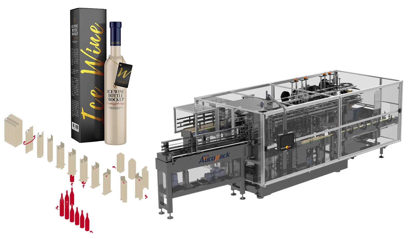 Red Wine Bottle Cartoning Machine Red Wine Bottle Cartoning Machine