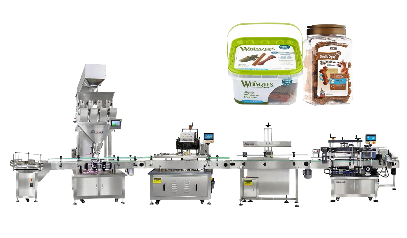 Pet Treats Jars Containers Filling Machine