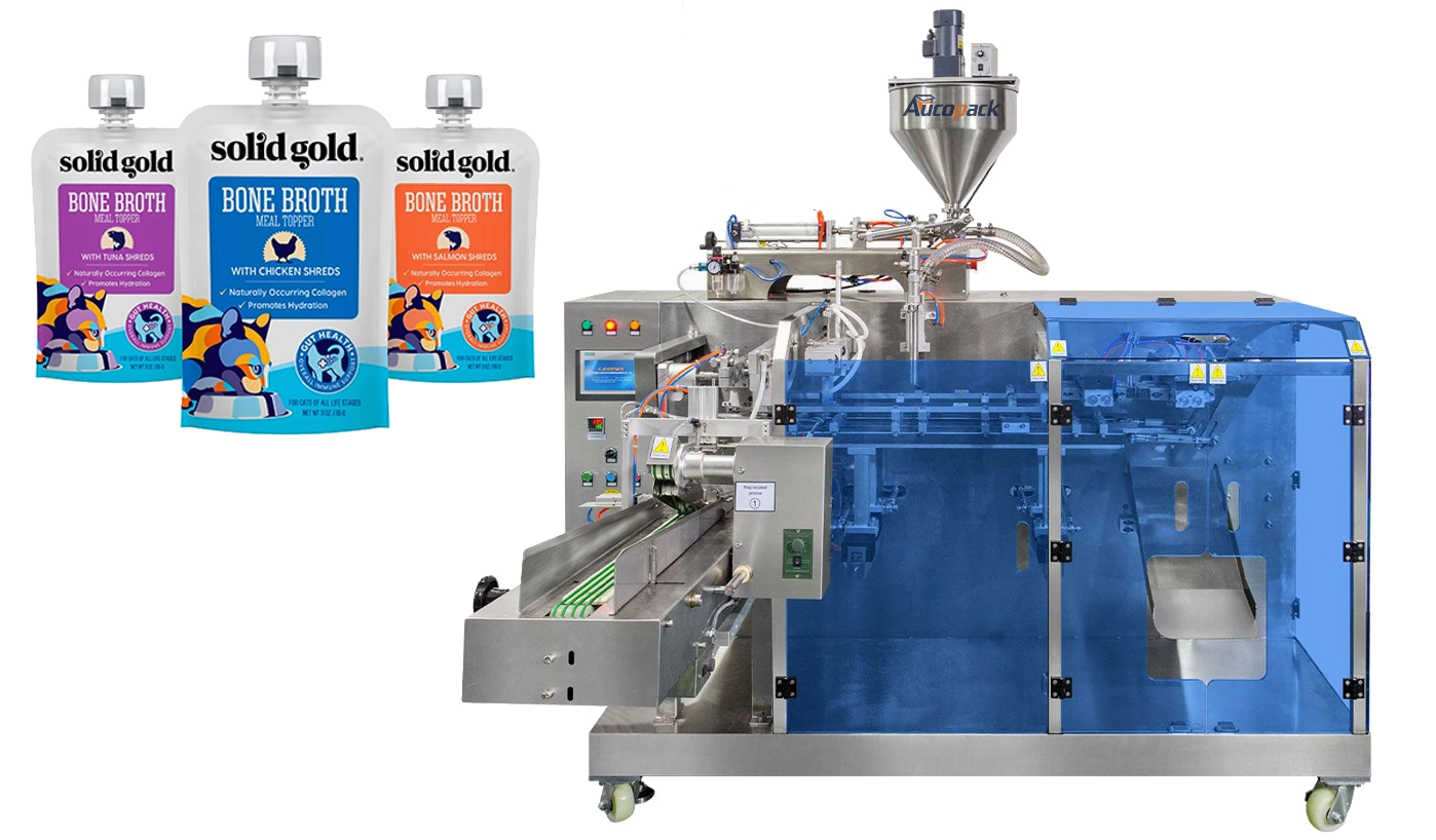 Rotary Pre-Made Pouch Filling and Sealing Machine for Pet Wet Food