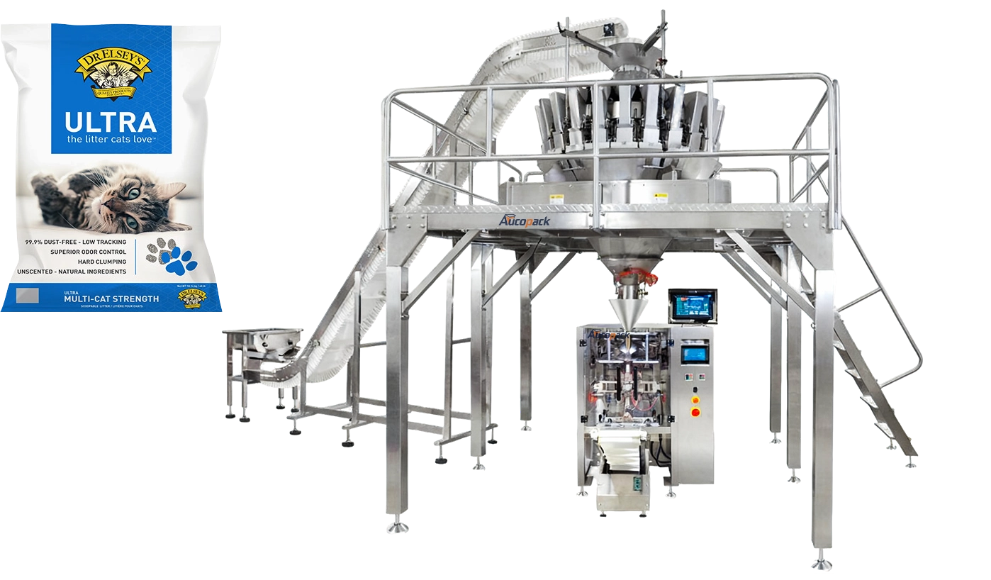 Automatic Bag Filling and Sealing Machine for Cat Litter