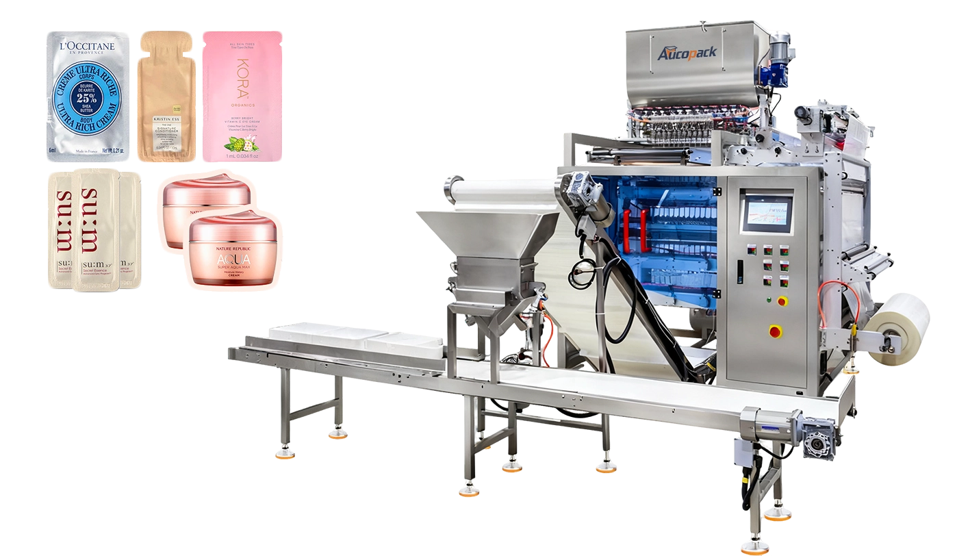 Multi-Lane Sachet Filling Machine for Lotion