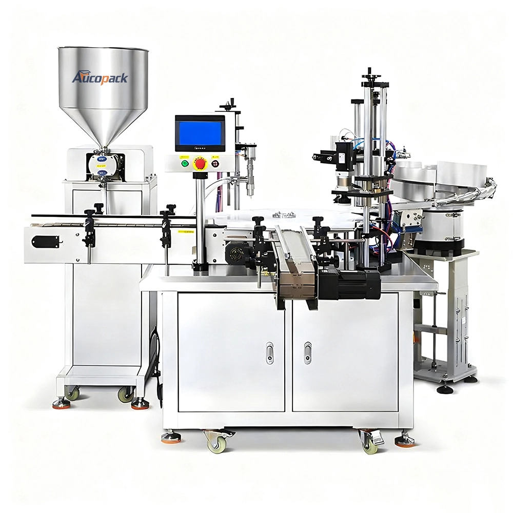 Automatic Cosmetic Lotion Bottle Filling & Capping Machine