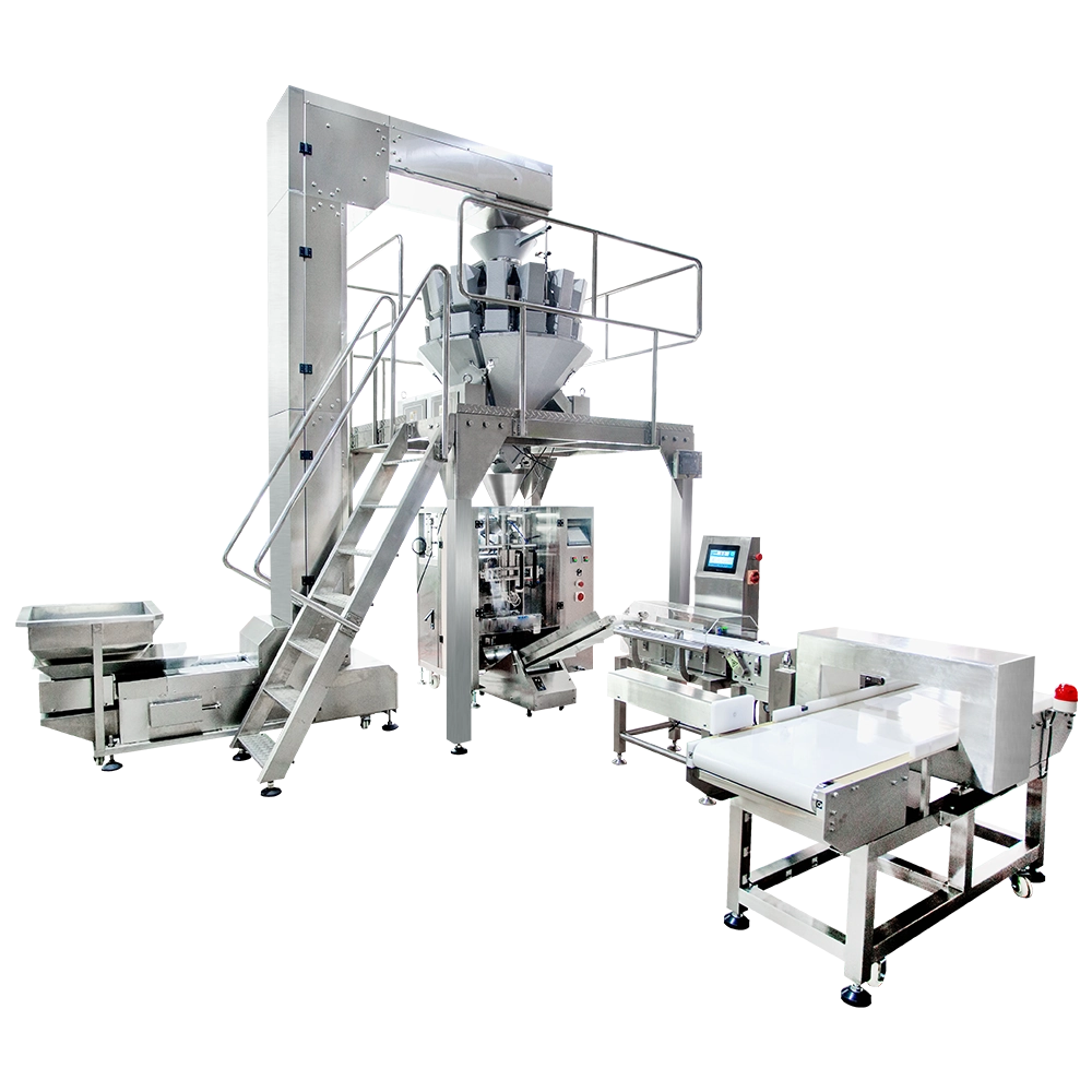 Vertical Form Fill Seal Machine with Weigher Metal Inspection