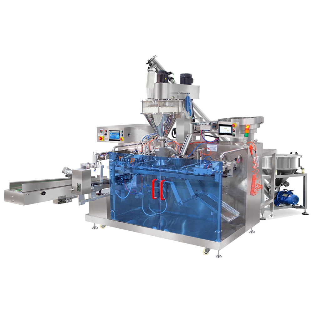 Milk Coffee Powder Zipper Doypack Machine with Spoon Dispenser
