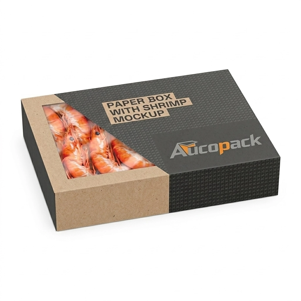 packing boxes with Shrimps