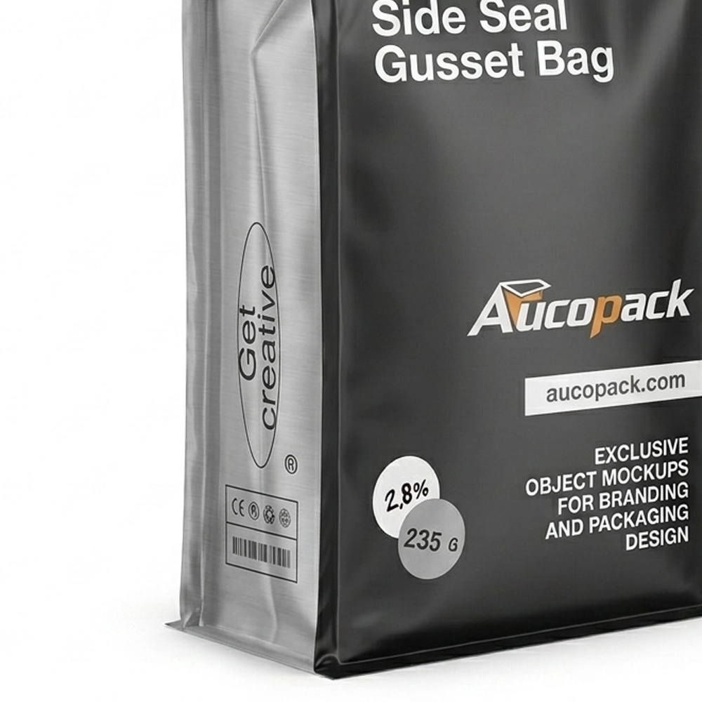 flat bottom Side gusset quad seal pouch doypack machine